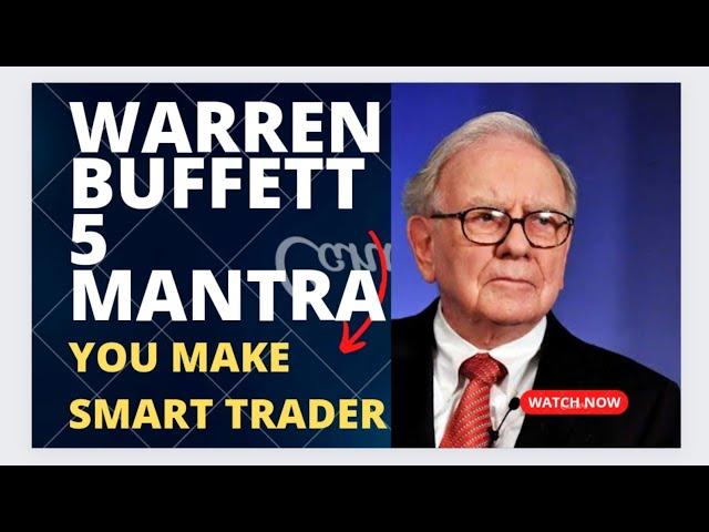 Warren Buffett 5 मूल mantra become a smart inverter (money source academy)#viral #youtube