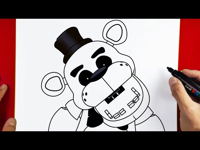 How to Draw Golden Freddy - Five Nights at Freddy's | FNAF