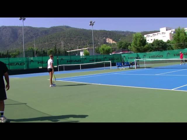 Guillermo Vilas tennis academy spain , Natalia Perepadenko and Sandra Soler in Casali courts.