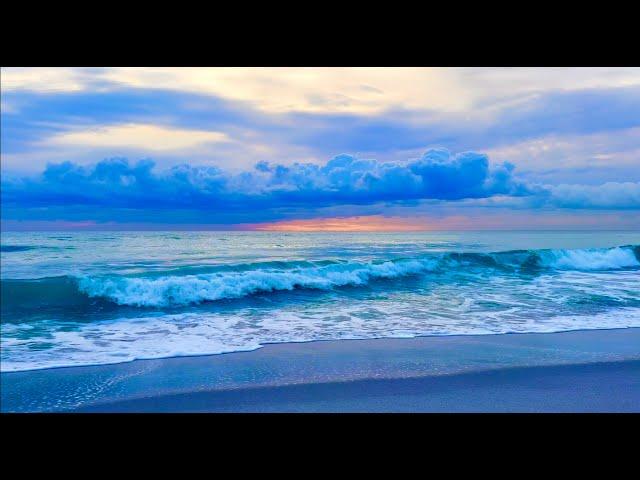 Hypnotizing Blue Ocean Waves & Stunning Skies | Calm Beach in 4K | Deep Sleep | 8 Hours