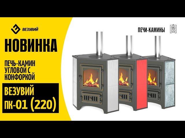 Новинка Везувий. Печь-камин ПК-01 с конфоркой