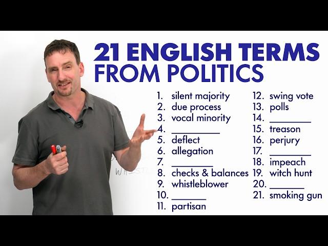 Political Vocabulary in English: 21 Common Terms