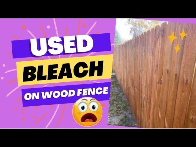 I used BLEACH on a wood fence #woodfence