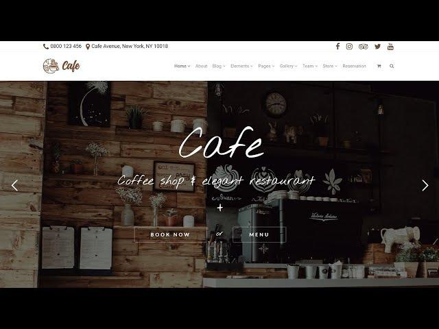 Cafe WordPress Theme - Coffee Shop, Restaurant & Bar Website Builder