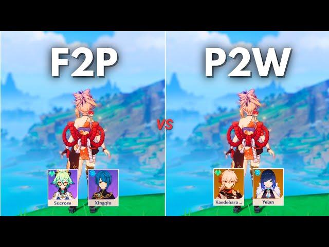 F2P vs P2W Yoimiya ! How much is the difference?? [ Genshin Impact ]