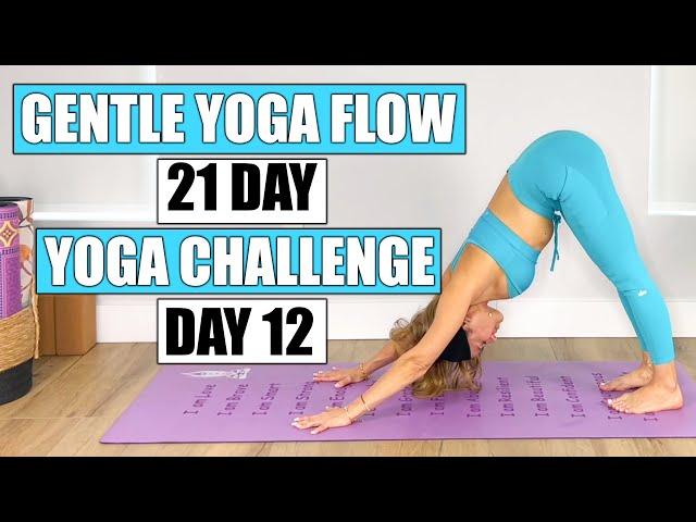 Slow Yoga Flow for Beginners & Over 40 | Gentle Full-Body Stretch | Day 12 of 21-Day Yoga Challenge