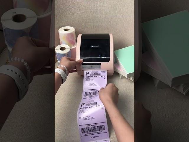 Packing order with Phomemo D520BT thermal printer⁠#asmr #smallbusiness #packingorders #label