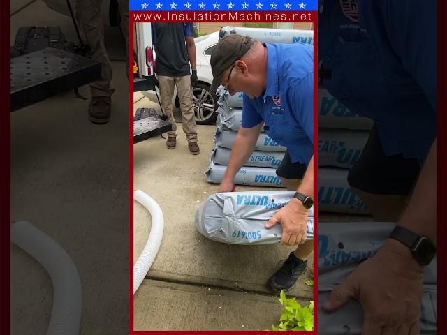 Loading Fiberglass into Smaller Insulation Blowers