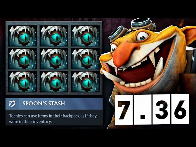 x9 Slots Full of Eye Of Skadi Techies 7.36 +1000 Attack Damage By Goodwin | Dota 2 Gameplay