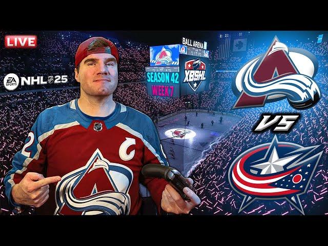 LIVE NHL 25 | XBSHL Colorado Avalanche vs Columbus Blue Jackets