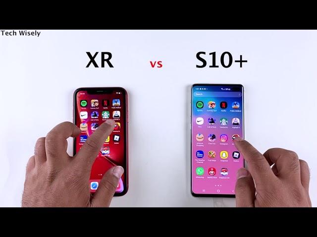 iPhone XR vs SAMSUNG S10 Plus Speed Test