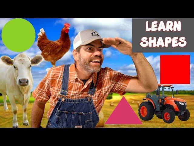 Learn Shapes with Farmer Jason & The Animals! (Educational Kids' Video)