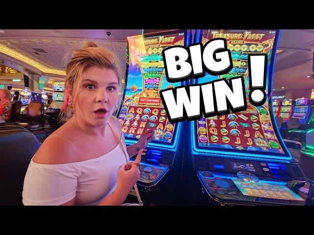 I Won BIG on the NEW Treasure Fleet Slot Machines in Las Vegas!