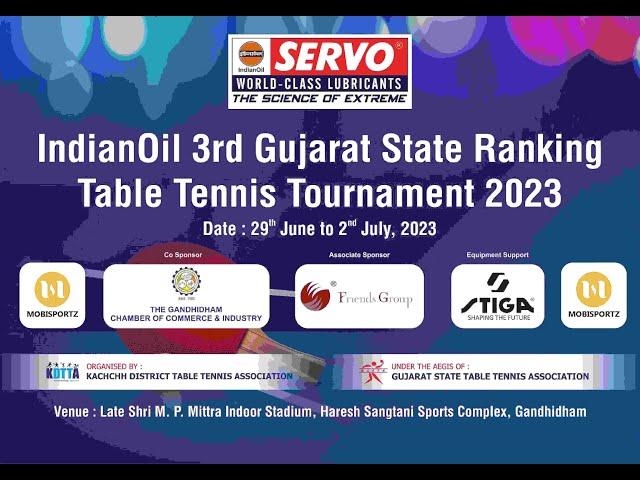 Tanisha D [SRT] Vs Hahi R [RJT] Girls Singles U/13 Gujarat State Table Tennis Association