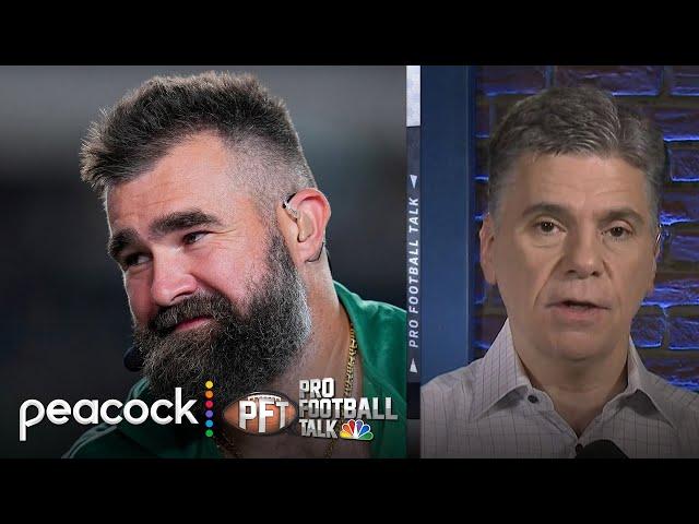 Analyzing decision to put Jason Kelce in booth for Falcons-Eagles | Pro Football Talk | NFL on NBC