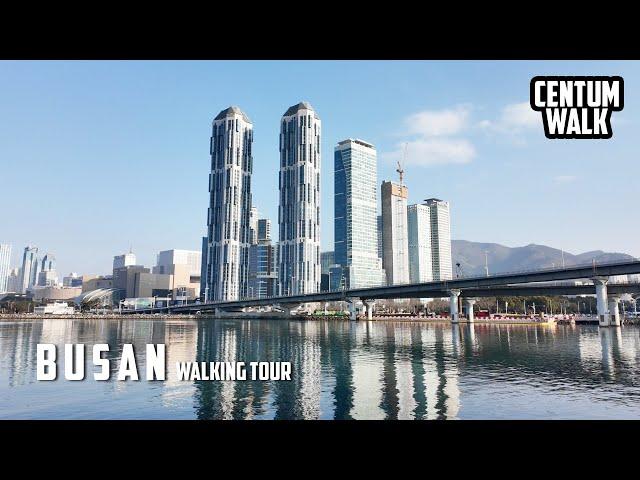 Morning in Busan!! beach promenade | Busan walking tour | korea | CentumWalk 4K