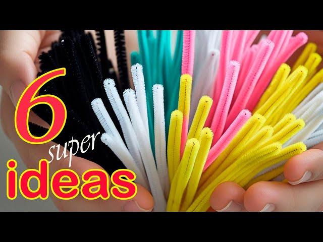 6 SUPER IDEAS from PIPE CLEANER DIY