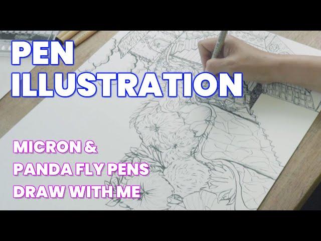 Pen Illustration | PANDAFLY caligraphy pens, micron pens