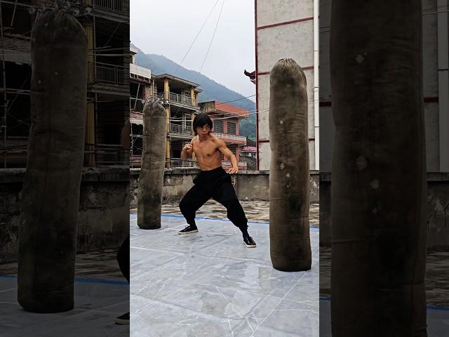 HOW IS KUNG FU Qi's ACTUAL COMBAT? KUNGFU PUNCHING BAG #kungfu #workout #martialarts