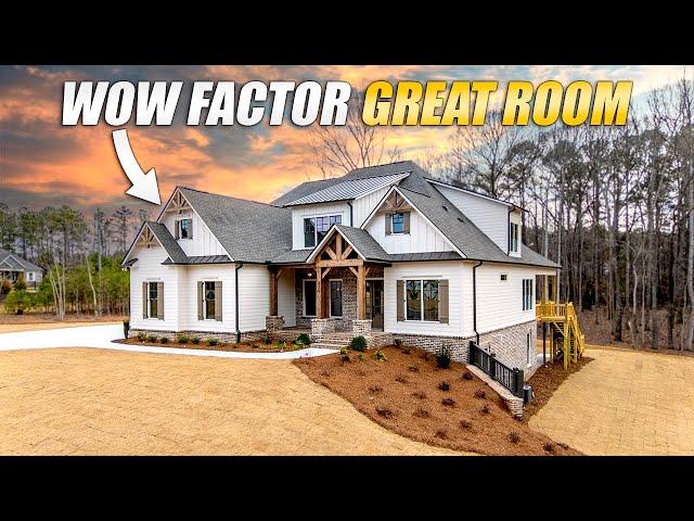 TOUR The Evans Plan by Bercher Homes in Montview Estates (1+ Acre Lots) | Acworth GA New Homes