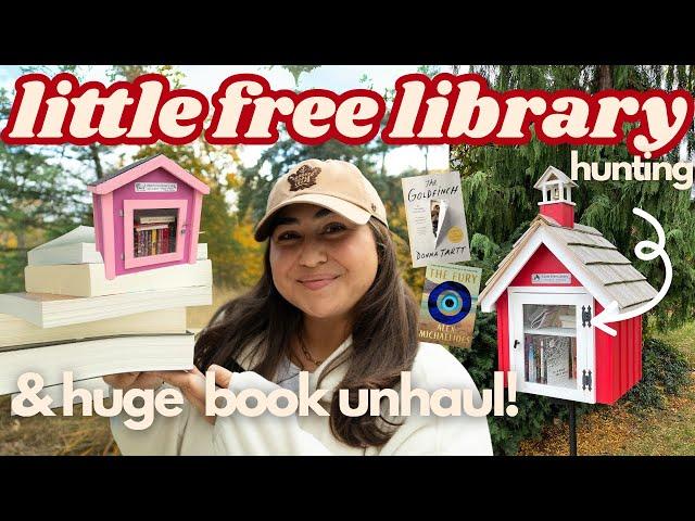 let's go little free library hunting + huge book unhaul! 