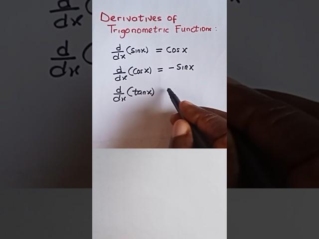 Derivatives of Trigonometric functions #shorts