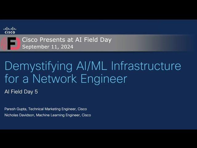 Demystifying Artificial Intelligence and Machine Learning Infrastructure for a Network Engineer