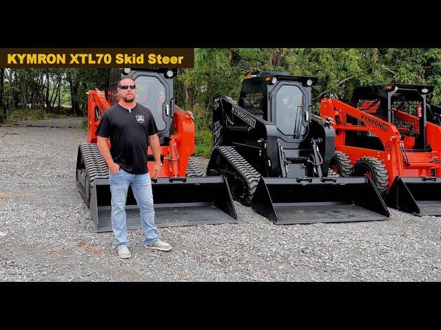 KYMRON XTL70 Tracked Skid Steer Digging and testing attachments