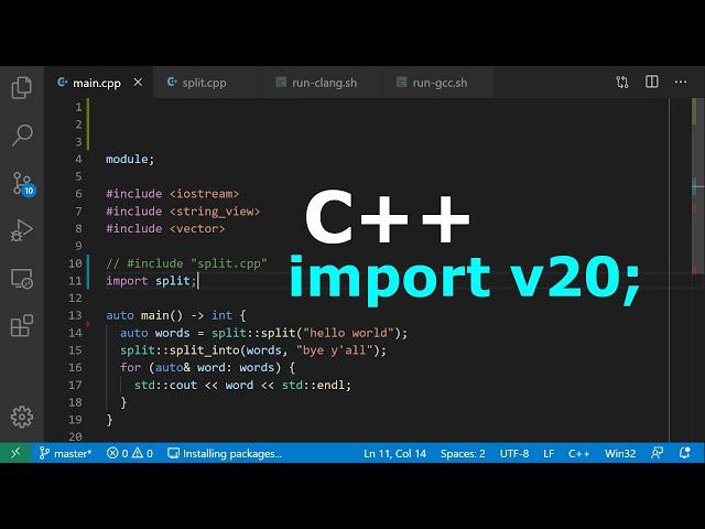 Demo: C++20 Modules