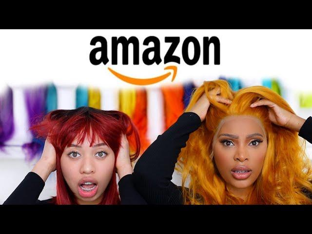 OMG THEY STOLE MY PICTURE | AMAZON WIG TRY ON HAUL