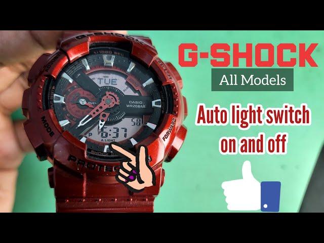 How To Turn ON/OFF Auto Light Switch G-SHOCK All Models Watches | Auto light Setting