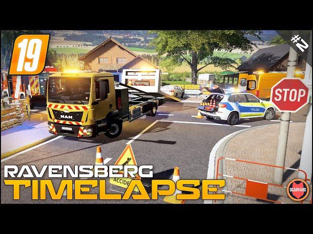  Traffic Car Accident, Driver Did Not Respect The Stop Sign ⭐ FS19 Ravensberg Public Works