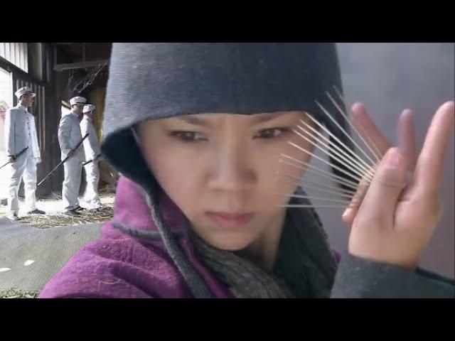 【Female Spy Film】Chased by Japs, the girl, skilled, effortlessly takes down 10 enemies in one move.