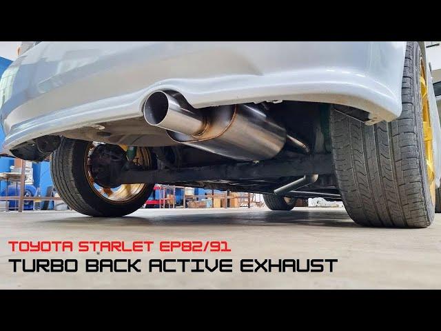 TOYOTA STARLET EP82 - EP91 TURBO BACK ACTIVE SPORTS EXHAUST SYSTEM | WICKEDEP RACING