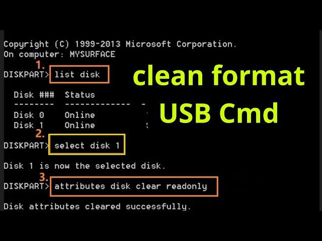 clean and format USB | fixe probleme not connected