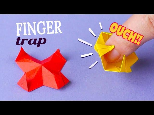 Origami finger trap [How to make a paper antistress without glue]