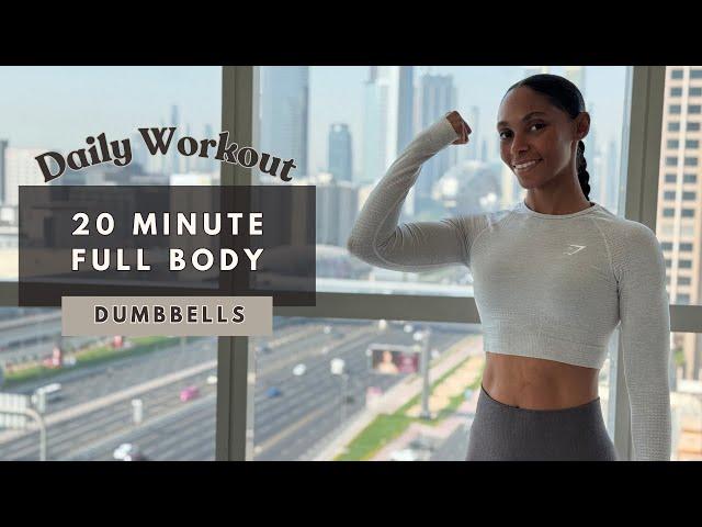 Full Body Workout - 20min DUMBBELL | Build Muscle & Strength
