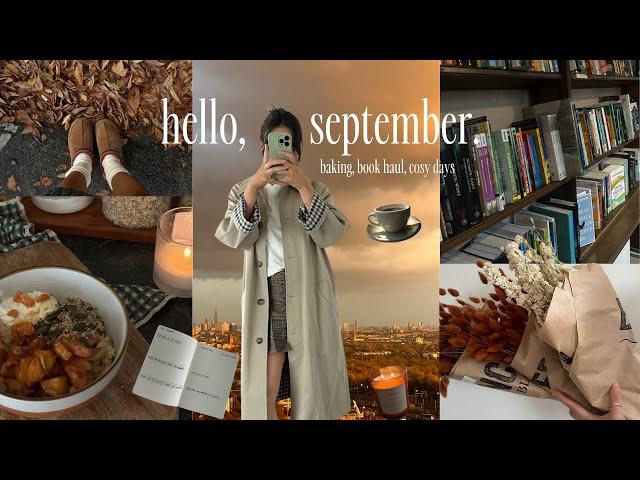 cosy september vlog | preparing for autumn, fall baking, book shopping, decor shopping 