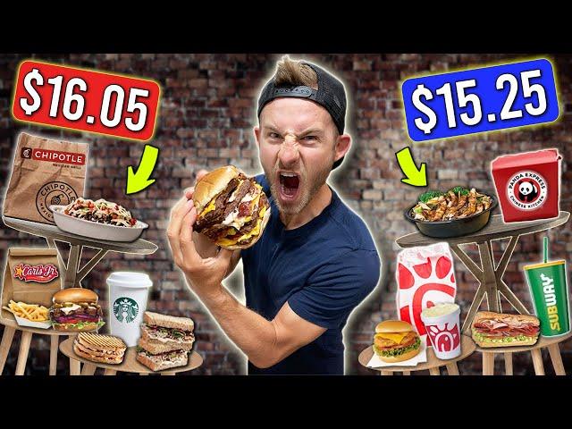 Eating The TOP 10 MOST EXPENSIVE Fast Food Menu Items!