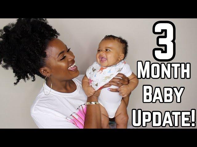 3 MONTH OLD BABY UPDATE! | Teething, Baby Talk, Tummy time, Sleeping through the night