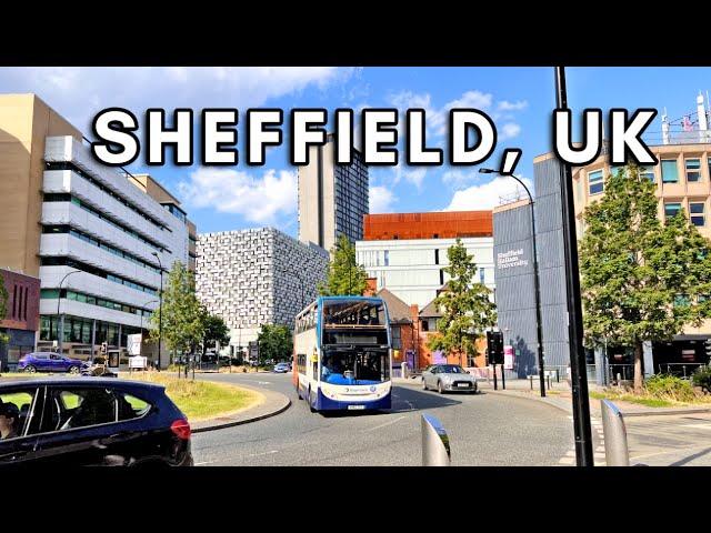 Sheffield City Centre Summer Walking Tour and Travel Guide - 4K (Full Video)