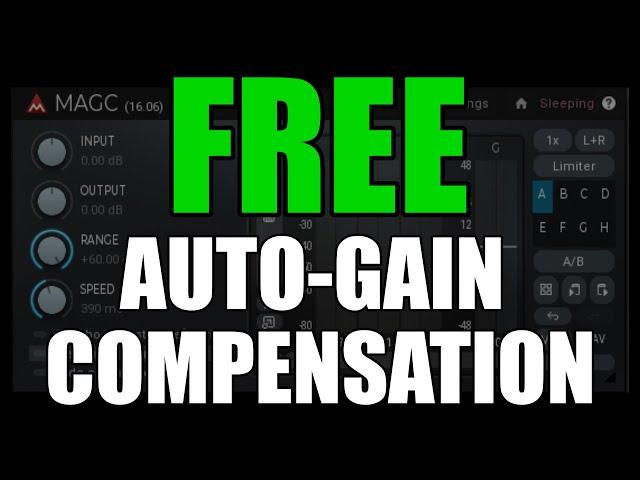 Melda MAGC is a FREE auto-gain compensation plugin