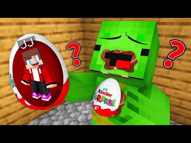 JJ Hide Inside KINDER SURPRISE To Prank Mikey in Minecraft (Maizen)