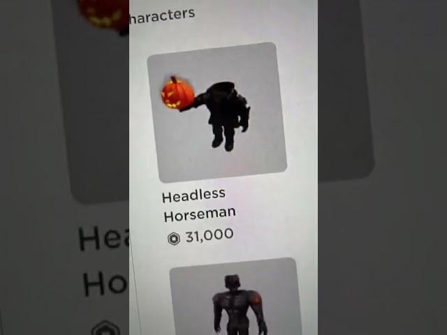 I bought roblox headless horseman #roblox