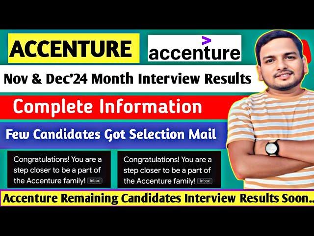 Accenture Remaining Candidates Selection Mail | Interview Results | Onboarding | Offer Letter,Bgv,JL