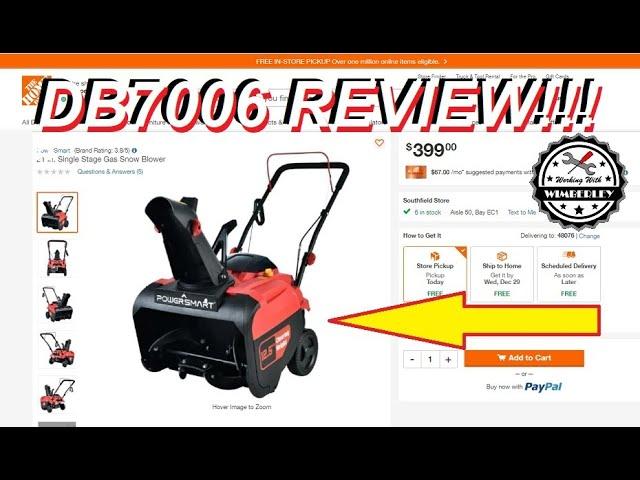 PowerSmart DB7006 Review! 21 in. Single Stage Gas Snow Blower SnowThrower Home Depot