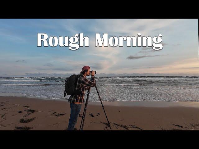 Sunrise Seascape Photography With EXTREME Wind