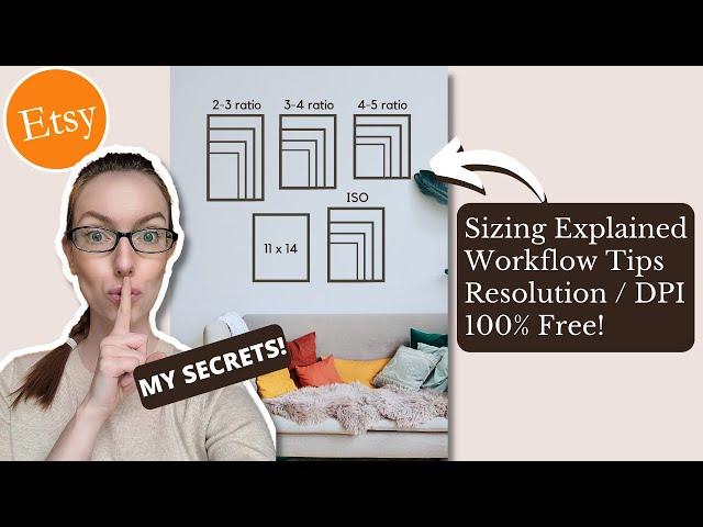 How to create Digital Wall Art for Etsy | MY SECRET WORKFLOW explained! | Sizing, Resolution, GIMP