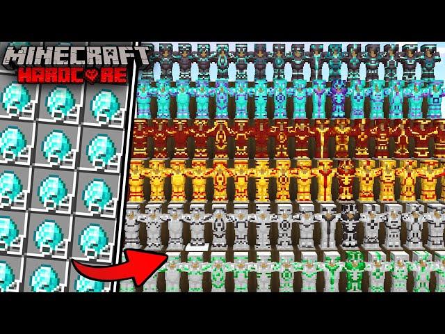 I COLLECTED EVERY ARMOUR TRIM in Minecraft Hardcore!