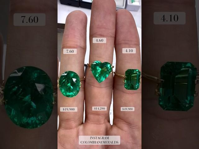 AAA+ EMERALD TRILOGY: Vivid Deep Dark Green Clean Quality That Leaves Me Speechless!  Pricing